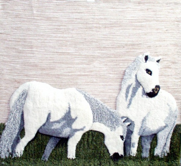 jute wool pony wall hangings